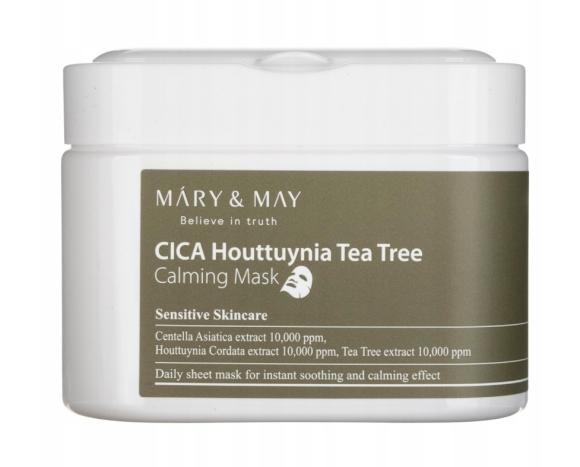 Mary&May Cica Houttuynia Tea Tree Maski Koreańskie do Twarzy Kojące 30szt