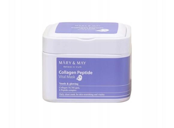 MARY&MAY Collagen Peptide Vital Mask Zestaw Ujędrniających Masek Do Twarzy