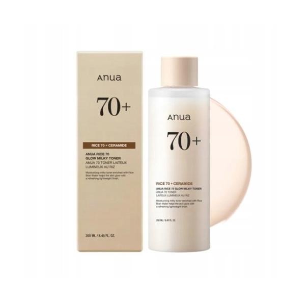 Anua Rice 70 Glow Milky Toner Nawilżający Tonik Ryżowy do Twarzy 250 ml