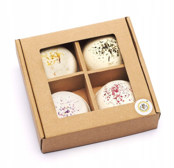  Miodowa Mydlarnia zestaw kul do kąpieli, owocowy, musujące, 4 x 80 g