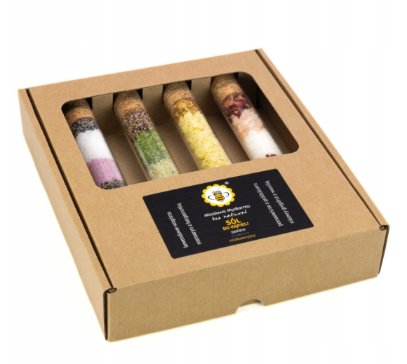 Miodowa Mydlarnia Zestaw Soli Kąpielowych w Fiolkach ZESTAW RELAKSACYJNY