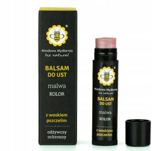 Miodowa Mydlarnia balsam do ust koloryzujący MALWA (1)