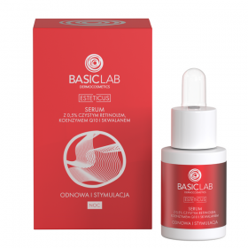 BasicLab serum do twarzy z czystym retinolem 0,5%, odnowa i stymulacja 15ml