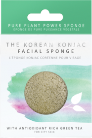 The Konjac Sponge Gąbka Konjac do mycia twarzy z zieloną herbatą o działaniu wzmacniającym i antyoksydacyjnym do każdej cery 1szt