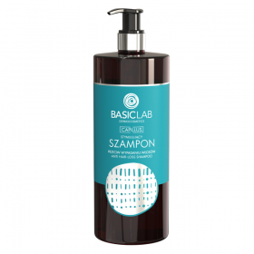 BasicLab szampon stymulujący przeciw wypadaniu włosów 300ml Szampon pobudza cebulki włosów do wzrostu, wzmacnia je i odżywia.