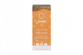 Khadi henna naturalna to mieszanka indyjskich ziół pozwalająca zafarbować włosy na odcień ciemnego, chłodnego blondu. Polecana w przypadku włosów siwych oraz blond 100g