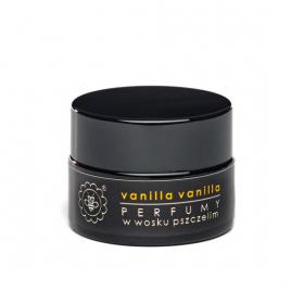 Miodowa Mydlarnia naturalne perfumy w wosku pszczelim Vanilla Vanilla Ciepła nuta słodyczy waniliowej, delikatna i subtelna 15g 
