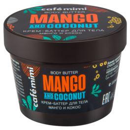 Cafe Mimi masło do ciała Mango i Kokos 110ml Masło na bazie olei naturalnych z witaminą E zaprojektowane do pielęgnacji suchej skóry. Intensywne nawilżenie i zmiękczenie skóry 
