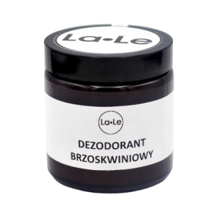 LaLe naturalny dezodorant w kremie o zapachu brzoskwini (szkło)120ml