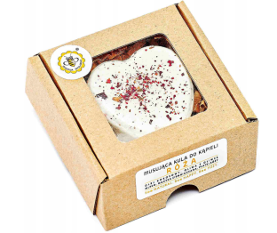 Miodowa Mydlarnia Róża 80 g kula do kąpieli